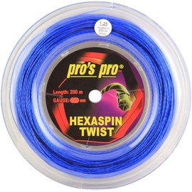 Generisch Pros Pro Hexaspin Twist Tennis String 200 m Roll 1.30 mm Blue
