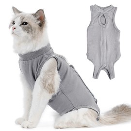 Cat Surgery Recovery Suit, Kitten Onesie for Abdominal Wounds Spay After Surgery, Skin Diseases, After Surgey Wear Anti Licking, E-Collar Alternative Wear (L)