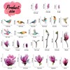 WALPLUS Flower Window Stickers Double Sided Spring Window Stickers Reusable