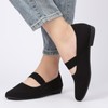 DEXJEWU Women’s Flats Shoes Knit Mary Jane Ballet Flat Comfort