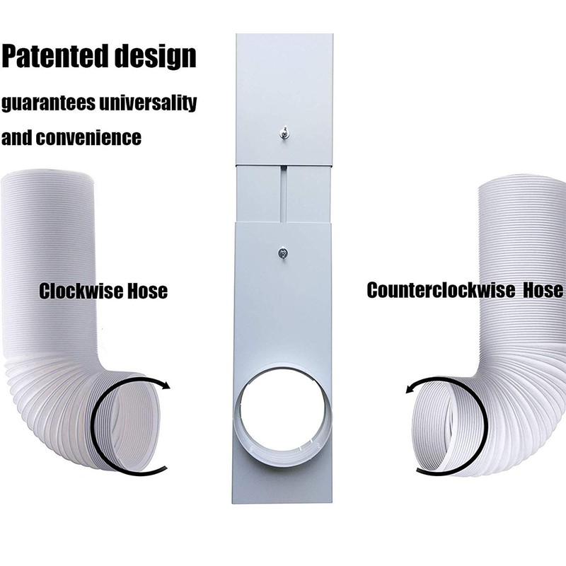 Universal Pipe Baffle Plastic Window Kit Plate Exhaust Fume Pipe