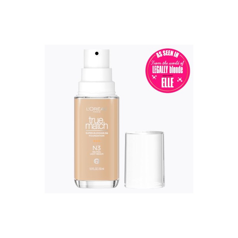 L'Oreal Paris True Match Super-Blendable Foundation, Medium Coverage Liquid Foundation