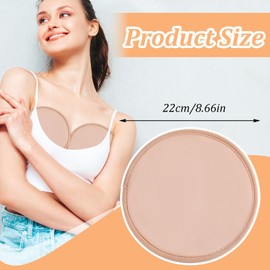 2pcs Castor Oil Breast Pads Reusable Castor Oil Pack for Breast Organic Cotton Nursing Pads Soft Castors Oils Pack Wrap Patch for Women Relaxing Sleeping Khaki (Oil Not Included)