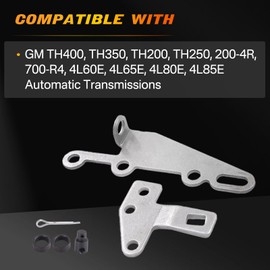 Soklopi 35498 Automatic Transmission Shifter Cable Bracket Shift Lever Kit with Swivel Cotter Pin GM TH400, TH350, TH200, TH250, 200-4R, 700-R4, 4L60E, 4L65E, 4L80E, 4L85E