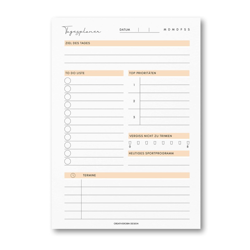 CreativeRobin To Do List & Daily Planner Pad A5 |
