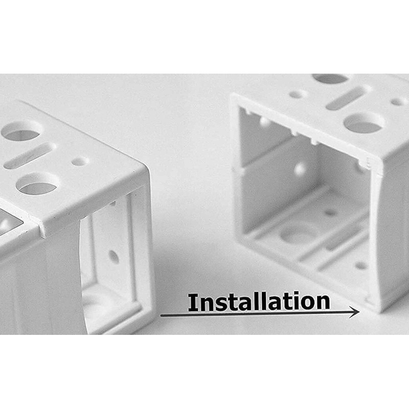 Generic 4pcs White Plastic Blind Brackets for 1" Headrail, Wall