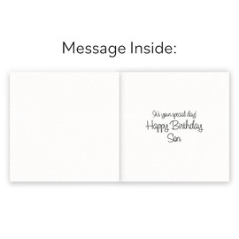 Hunts England - Vintage Motorbike Son Birthday Card - Steam Train Countryside - Classic Motorcycle - Stunning Artistic Adult Son Birthday Card - Milo's Gallery Collection