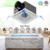 JULLISON Bathroom Fan with Light and Humidity Sensor: 26W Ceiling
