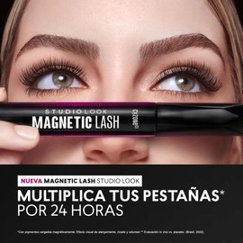 CYZONE - Studio Look Máscara de Pestañas Magnetic Lash Color Black 8 g, a Prueba de Agua, para Pestañas Largas y con Volumen, Mirada Magnética, con Vitamina B5 y Aceite de Argán, Hidrata y Fortalece