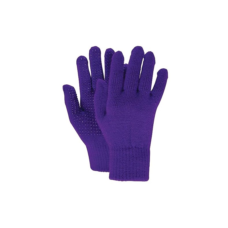 Dublin Magic Pimple Grip Riding Gloves, Dark Purple, One Size