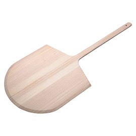 Winco 18" x 19" x 42" Wooden Pizza Peel With 42" Handle
