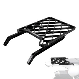 JFG RACING Dirt Bike Rack Luggage,CNC Motorcycle Top Rack Cargo CNC for DRZ400 DRZ400S DRZ400SM KLX400 KLX400S All Years-Black