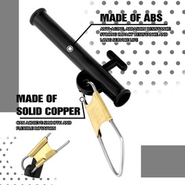 50 Pcs 1-1/2 Sinker Slides for Catfishing with Metal Snaps ABS Fishing Weight Sinkers Slider Clip Outdoor Accessories Catfishing Tackle Equipment for Fishing Boat Beach(Black,1-1/2")