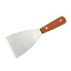 KNVIUE Stainless Steel Grill Griddle Scraper with Wooden Handle, Slant