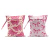 2Pcs Pink Bow Wet Bags 12x10 Inch, Heart Waterproof Travel
