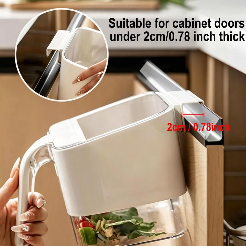 Heiboa Food Scraps Bin with Squeegee, 1.09 Gallon Small Food