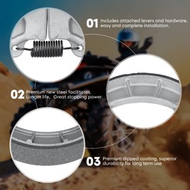 Chabushi Rear Brake Shoes with Front Brake Pad for Honda Fourtrax Rancher TRX420 2007-2013 Foreman TRX500 TRX520 FM1 2020 2021 2022 Brake Parking Shoe Set