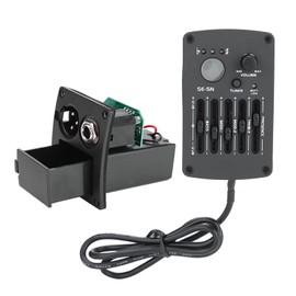 Acoustic Guitar 5-Band EQ Equalizer with Pickup Tuner, for Acoustic Guitar, Ukulele, Bass and Other Musical Instruments