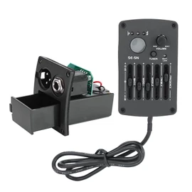 Acoustic Guitar 5-Band EQ Equalizer with Pickup Tuner, for Acoustic Guitar, Ukulele, Bass and Other Musical Instruments
