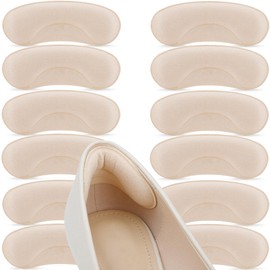 6 Pairs Heel Cushion Pads for Shoes Too Big, Shoe Grips Liners Heel Protectors to Prevent Heel Pain, Blisters and Rubbing, Anti Slip Shoe Filler Make Shoes Fit Tighter