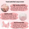 2 Pack Foldable Travel Hair Brush with Mirror, Compact Mini