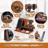 Multi-functional Wooden Telephone Extension Base Father's Gift Bedside Table Desktop