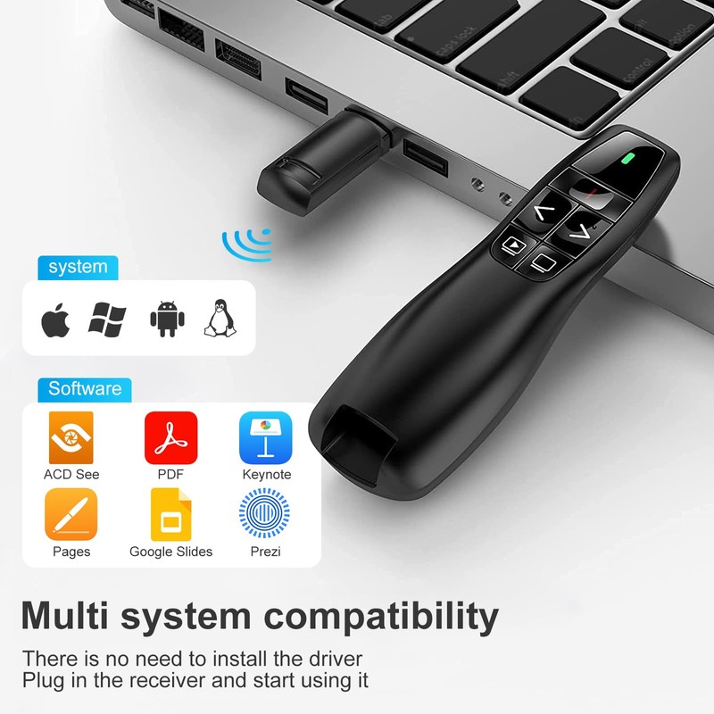 Wireless USB 2.4GHz Presenter Presentation Remote Control PowerPoint Presentation Pen