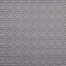 Kt KILOtela - Printed Linen Fabric Decoration Tapestry Cushion Curtains Bags Tablecloths Crafts 100cm Length x 280cm Width Panot Barcelona Tile Grey 1 Metre