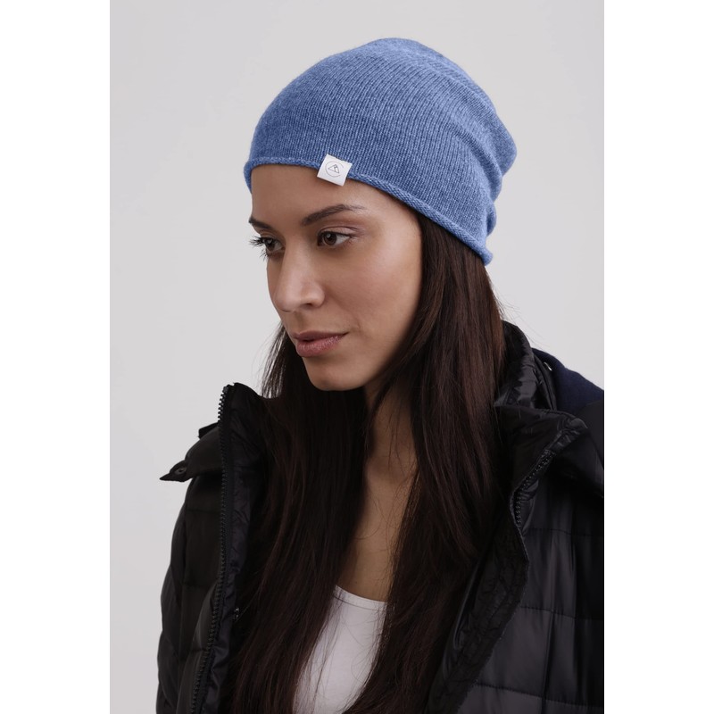 CASH-MERE.CH 100% Cashmere Beanie Hat | Knitted Hat for Women