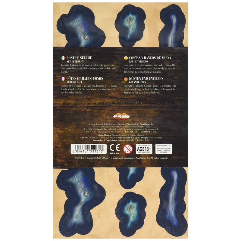 Sails of Glory - Terrain Pack Coasts & Shoals Board