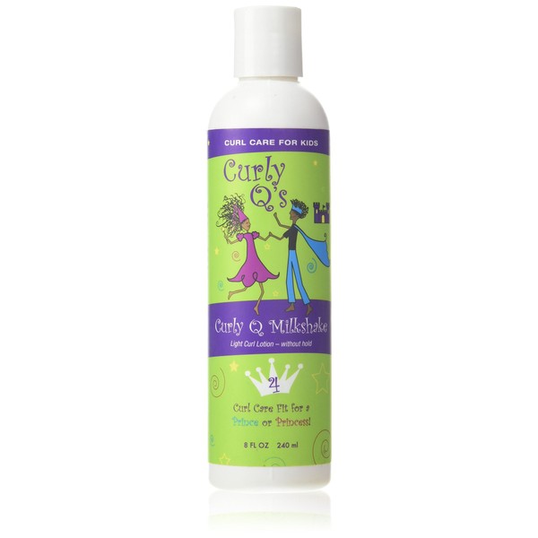 Curls Curly Q's Milkshake Curl Lotion for Fine Curly Hair, 8 Ounce