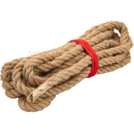 Natural Jute Rope 1/2 inch 20 feet, Twisted Manila Rope Hemp Rope Sisal Rope for Cat Scratching Post, Camping, Crafts, Tug of War, Railings Decorate, Hanging, Hammock, DIY Projects