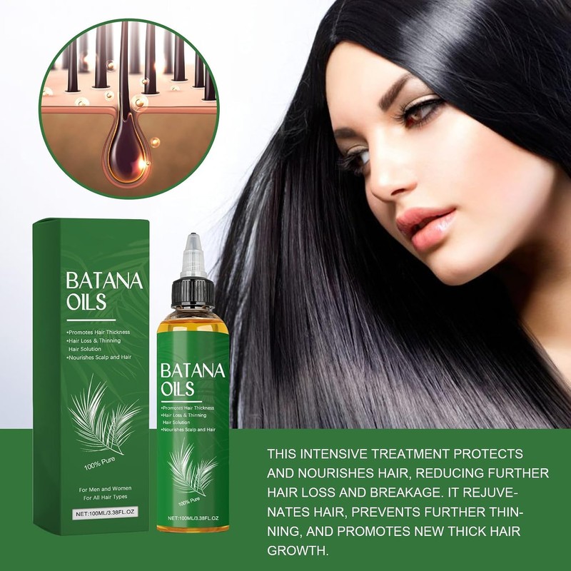 Aceite Natural de Batana para Cabello, Serum Capilar Nutritivo, Tratamiento