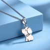IMINI Cute CZ Dog Necklace for Women Girls 925 Sterling