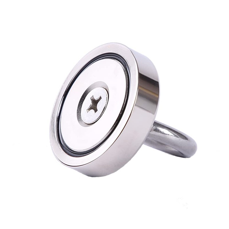 RIHEGANIT Fishing Magnets 200lb Pull Force,Strong Retrieval Magnet N52 Neodymium