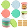 Kamehame Oui Yogurt Jar Lids, 12 Pack Silicone Colorful Cover