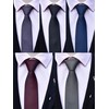 WANYING Men's 6 cm Slim Tie Pre-Tied with Zip Casual