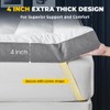 HYPREST 4 Inch Twin XL Mattress Topper Cotton,Shredded Memory Foam