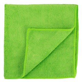 Restaurantware Clean Tek Professional 16 x 16 Inch Cleaning Cloths 10 Lint Free Microfiber Towels - Highly Absorbent Non Abrasive Green Microfiber Cleaning Rags Reusable for All Purpose Use