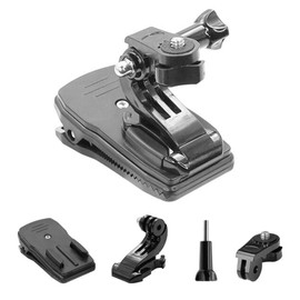 momerch Backpack Shoulder Strap Mount 360 Bag Clip Holder Attach with Quick Release Tripod Adapter Base Compatible with Hero 12 11 10 9 8 7 6 and More