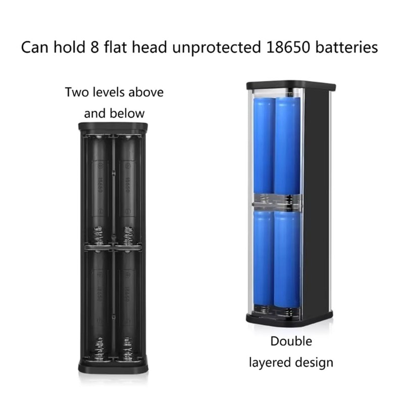 Pinafresa DIY 18650 8 Slots Digital Display High Efficiency Power