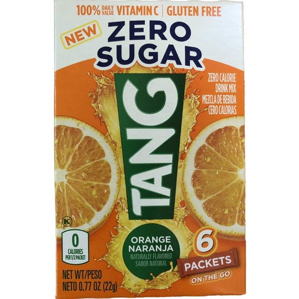 Tang On The Go! Orange Naranja Vitamin C Drink Mix 6 packets (Pack of 6)