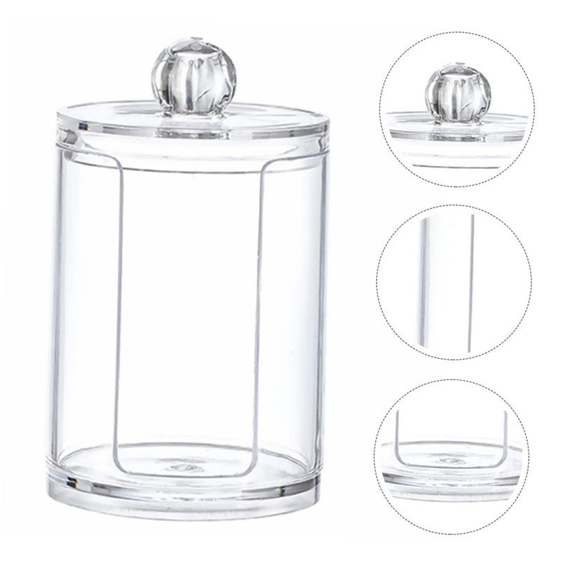 KONTONTY Bathroom Organiser Storage Visible Design Smooth Cotton Pad Holder