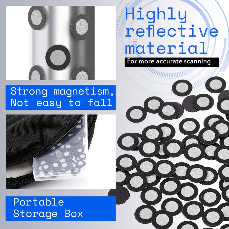 Kingdder 200 Pcs 3D Magnetic Tracking Dot for Scanner Scanning