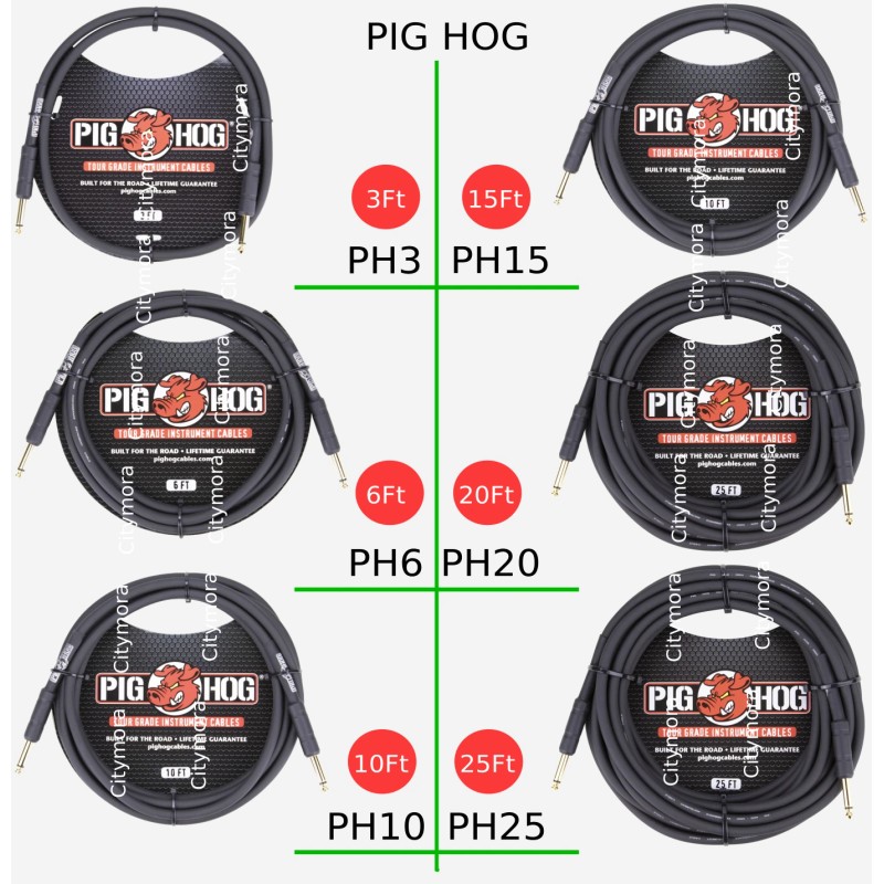Pig Hog PH3/6/10/15/20 - 3 ft