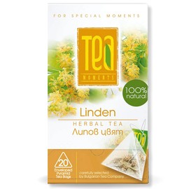 Luxury Linden Flowers Tea 20 Biodegradable Teabags 100% Pure and Natural Dried Linden Flowers Tea for Herbal Infusions and Dessert Decorations 40 g Premium GT Herbs & Fruits
