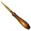 Thorness Wooden Handle Letter Opener, Brass-Plated Split File, Envelope Opener