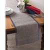 DII Jute Burlap Table Runner, Chevron Blue, 14 x 72