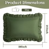 KKJIAF Ruffle Pillow Cases King Size Set of 2, Ruffled
