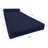 Danfuton Navy Blue Sleeper Chair Folding Foam Bed, Foldable Sleepover